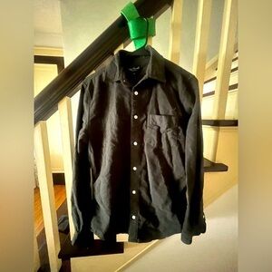 Hunter green button down shirt